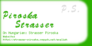 piroska strasser business card